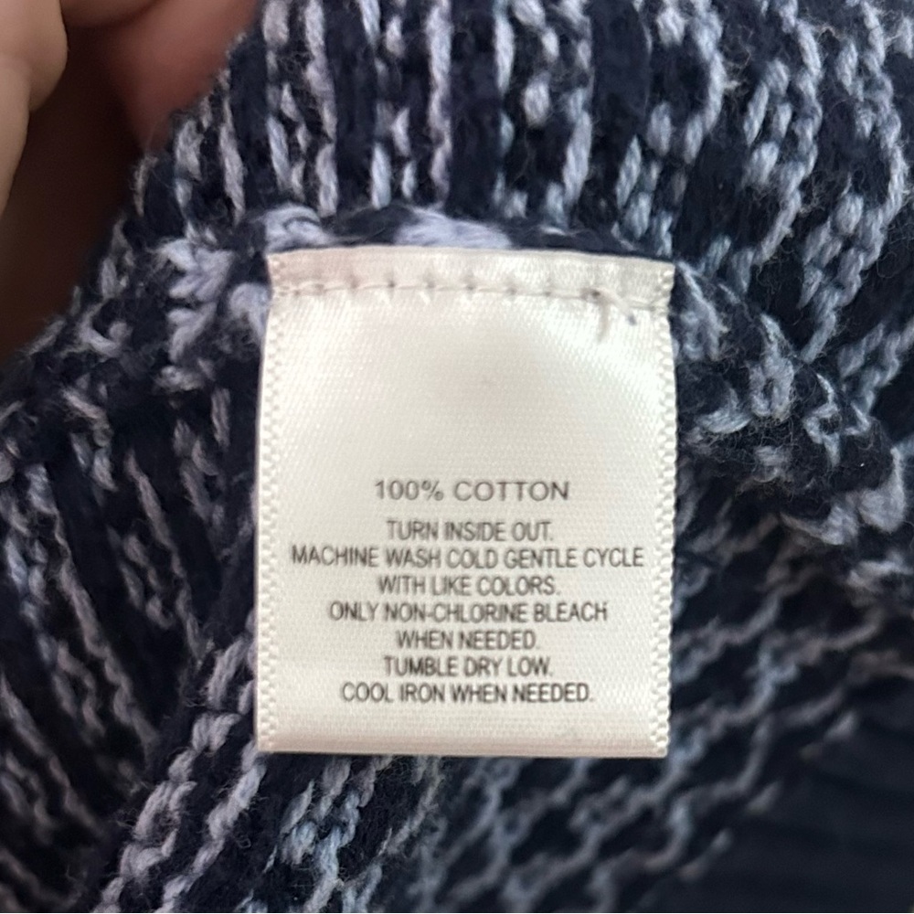 Madison grey blue patterned sweatshirt with button detail - Picture 4 of 5